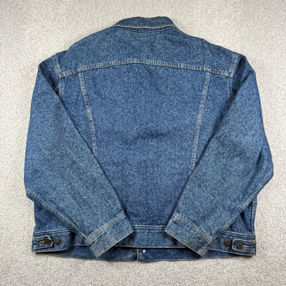 Lee Denim Jacket Mens XL Blue Riders Trucker Jean Coat 153438